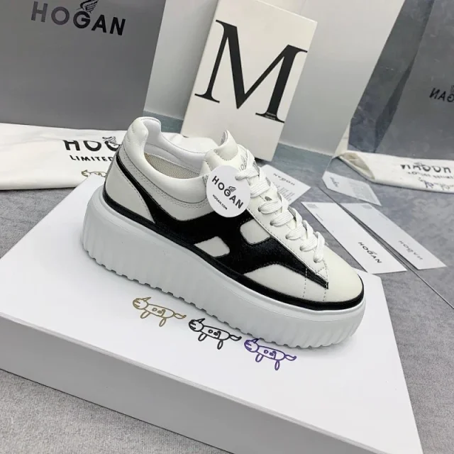 Hogan Sneakers Low-top lace-up with H side stripes and ridged platform soles product detail image 7