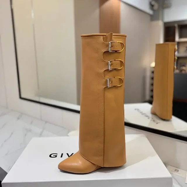 Givenchy Boots Pointed-Toe Double-Buckle Mid-Calf product detail image 8