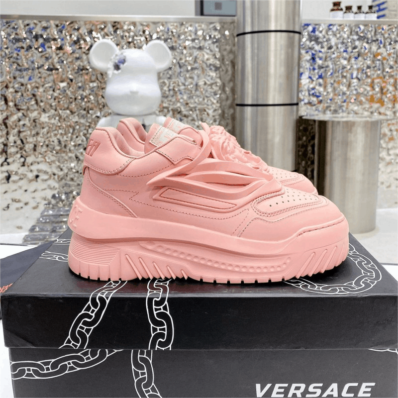 Versace Pink Chunky Sneakers Fashion Shoes