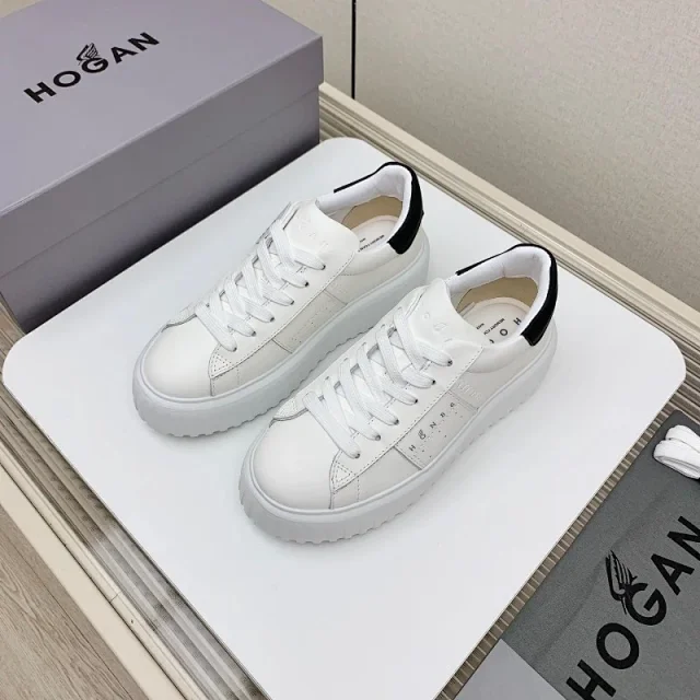 Hogan Sneakers Low-top lace-up with contrast heel and side panel product detail image 4