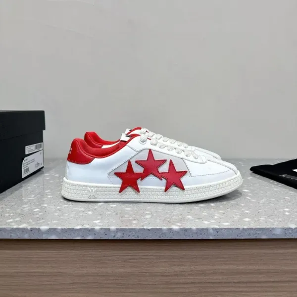 Valentino Garavani Rockstud Stars White Leather Sneakers - 4