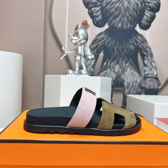 Hermès Sandals H-shaped adjustable-strap slide product detail image 9