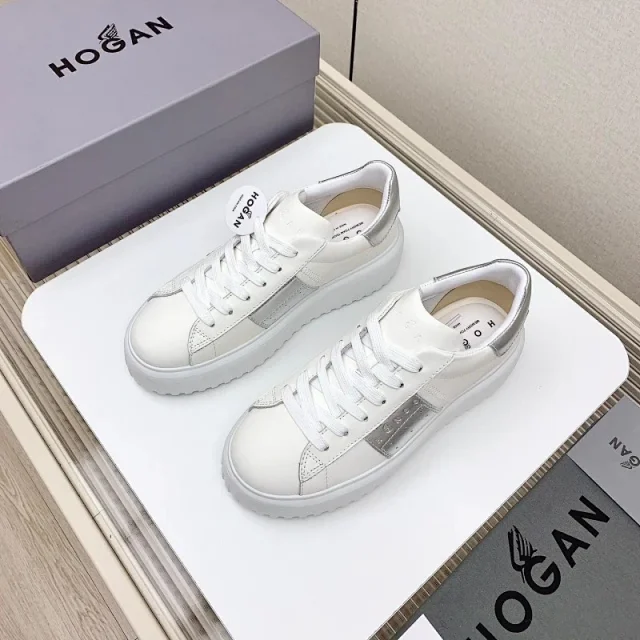 Hogan Sneakers Low-top lace-up with contrast heel and side panel product detail image 8