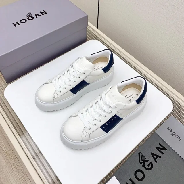 Hogan Sneakers Low-top lace-up with contrast heel and side panel product detail image 7