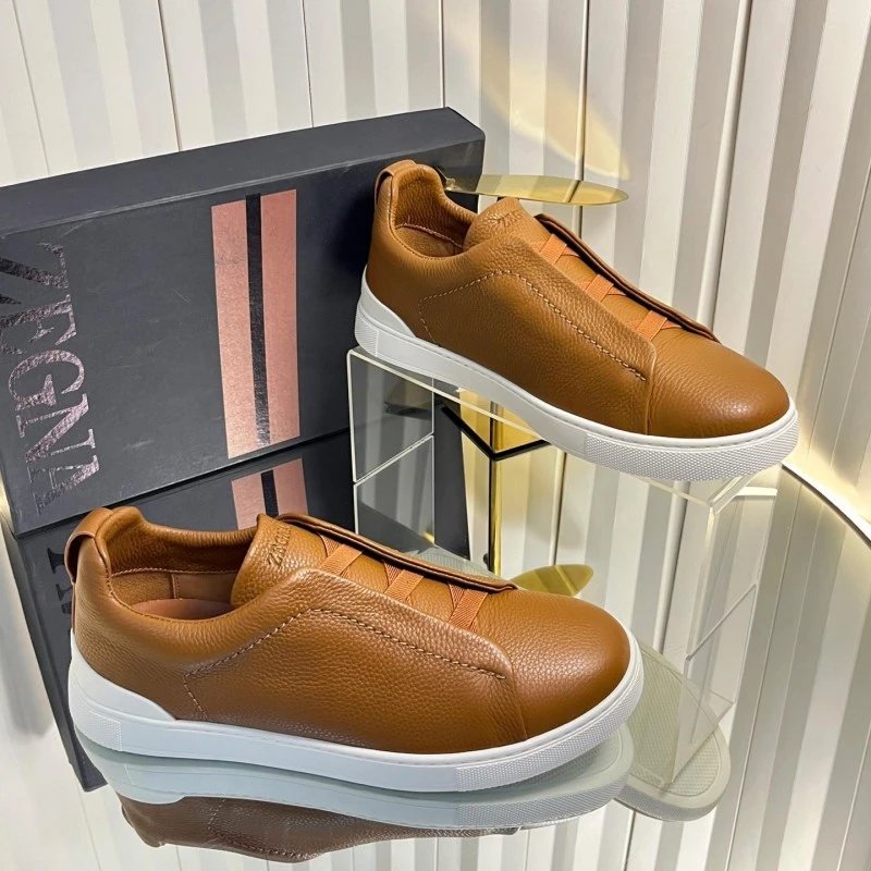 ZEGNA Sneakers Triple Stitch Slip-On — 25