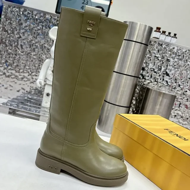 Fendi Boots Knee-High FF Logo product detail image 5