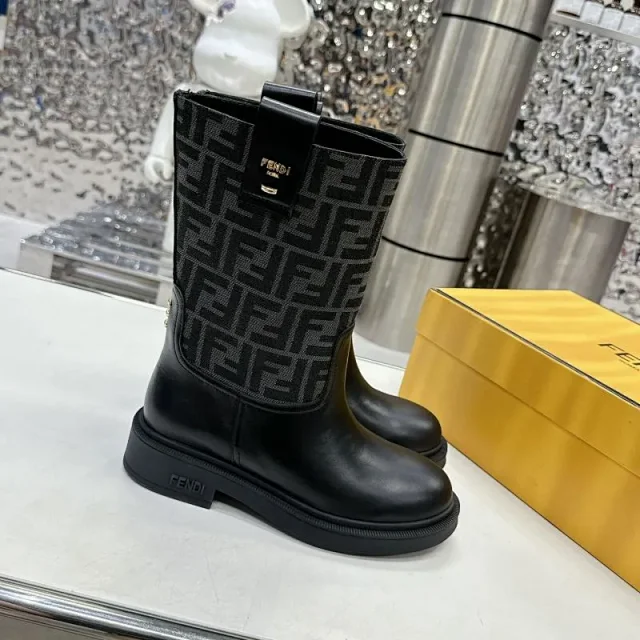 Fendi Boots Knee-High FF Logo product detail image 7