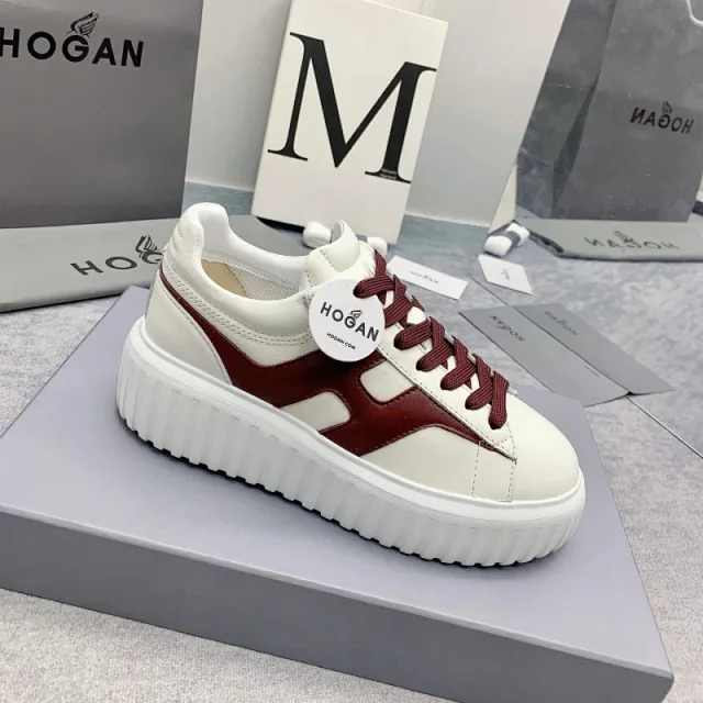 Hogan Sneakers Low-top lace-up with H side stripes and ridged platform soles product detail image 3