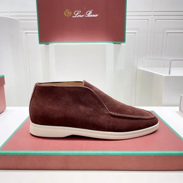 Loro Piana Leather Shoes Open Walk suede ankle loafers product detail image 21