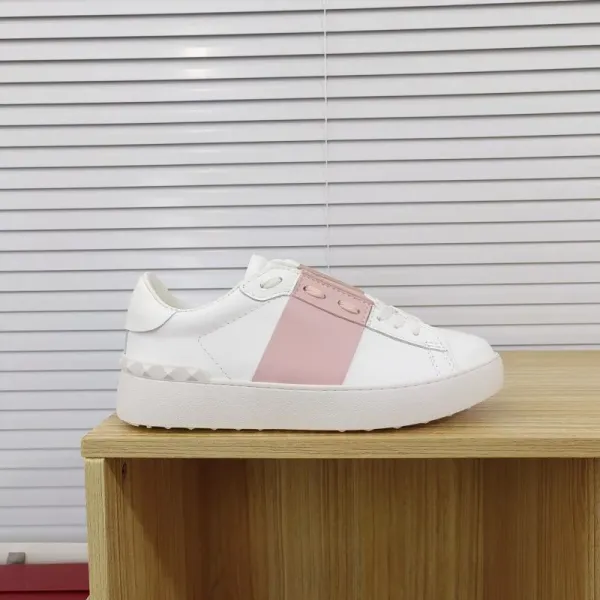 Valentino Rockstud Spike Low-Top Sneakers White with Gold Panel - 22