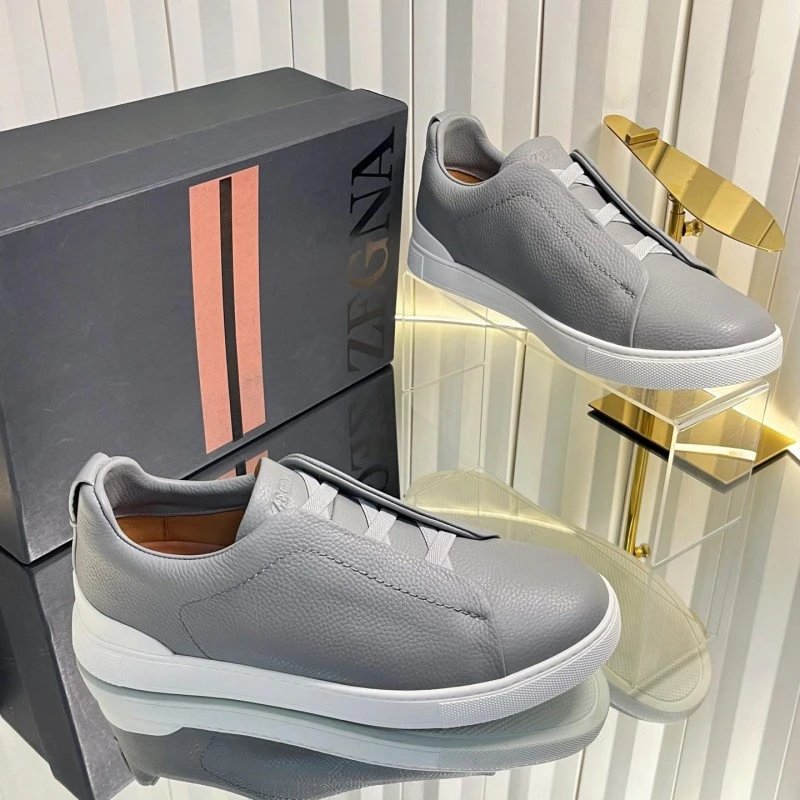 ZEGNA Sneakers Triple Stitch Slip-On — 17