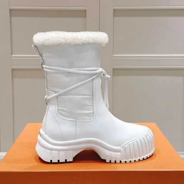 Louis Vuitton Boots Fur-Trim Drawstring Snow product detail image 2