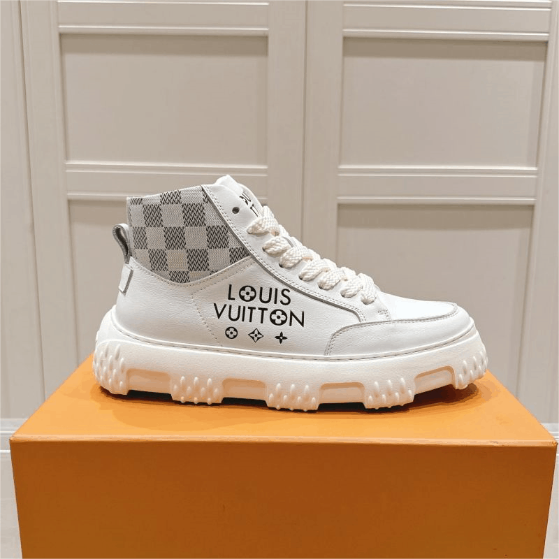 Louis Vuitton High Top White Fashion Sneakers