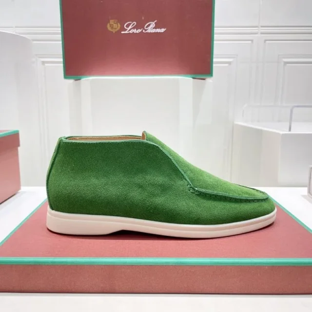 Loro Piana Leather Shoes Open Walk suede ankle loafers product detail image 20