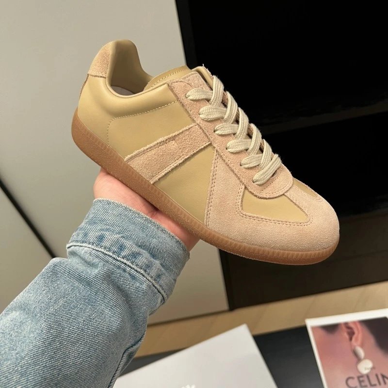Unbranded Sneakers Low-Top Suede Panel with Gum Sole — 5