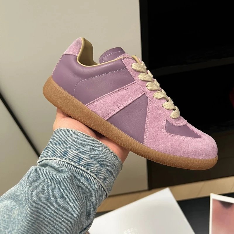 Unbranded Sneakers Low-Top Suede Panel with Gum Sole — 12