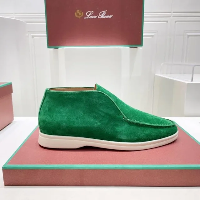 Loro Piana Leather Shoes Open Walk suede ankle loafers product detail image 22