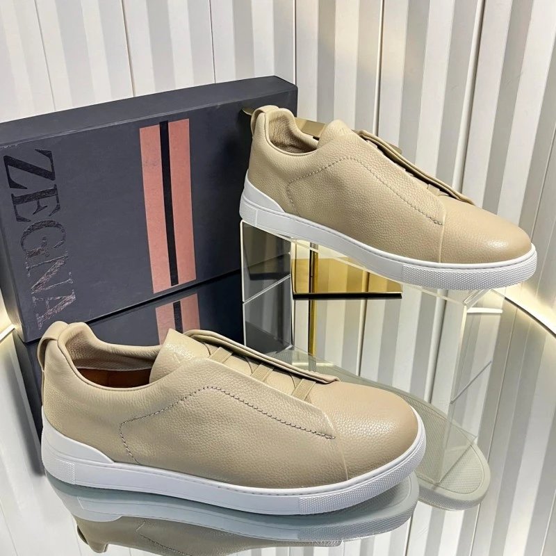 ZEGNA Sneakers Triple Stitch Slip-On — 18
