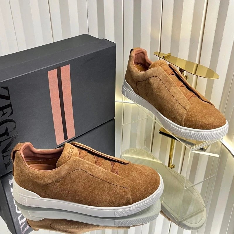 ZEGNA Sneakers Triple Stitch Slip-On — 9