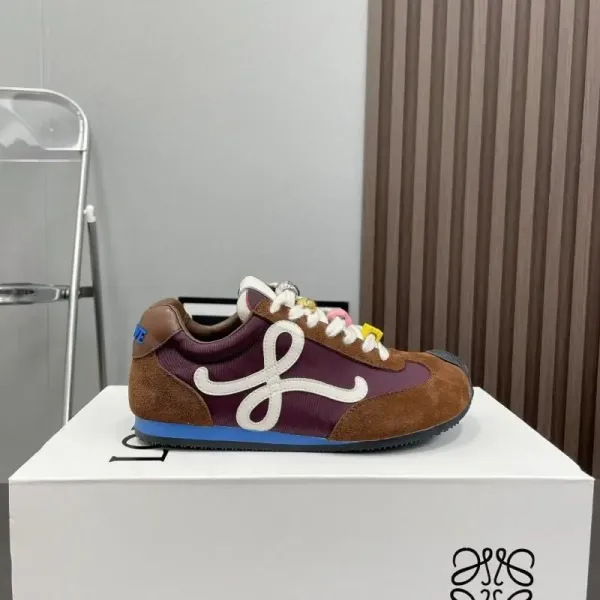 Loewe Puzzle Runner Pink Suede Sneakers - 5