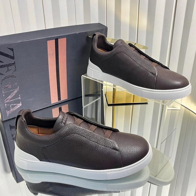 ZEGNA Sneakers Triple Stitch Slip-On — 23