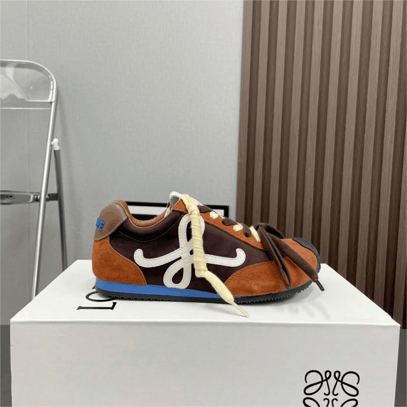 Loewe Puzzle Brown Suede Casual Sneakers