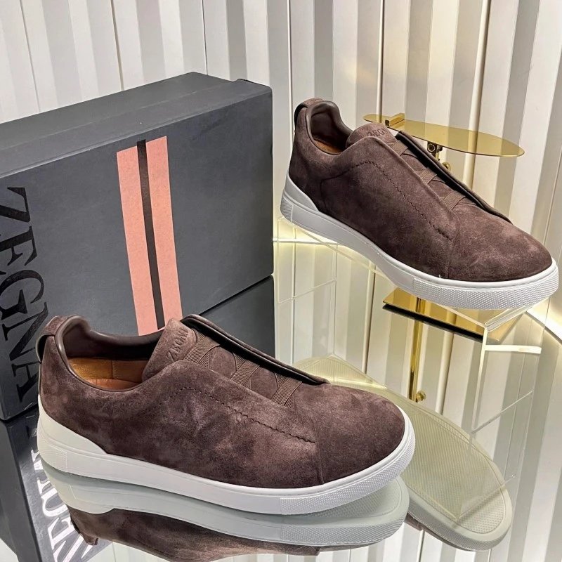 ZEGNA Sneakers Triple Stitch Slip-On — 12