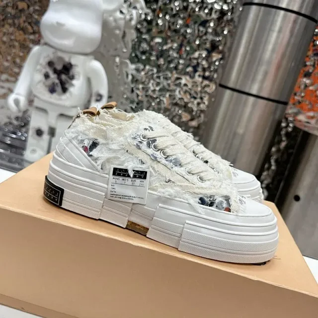 Unbranded Sneakers Distressed Frayed Canvas Platform product detail image 2