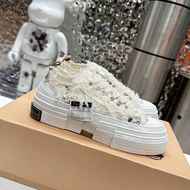 Unbranded Sneakers Distressed Frayed Canvas Platform product detail image 3