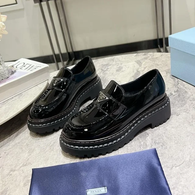 Prada Leather Shoes Chunky Lug-Sole Loafers product detail image 2