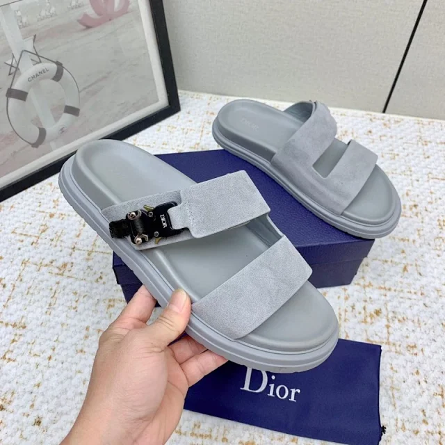 Dior Sandals Two-strap slide with buckle detail product detail image 3