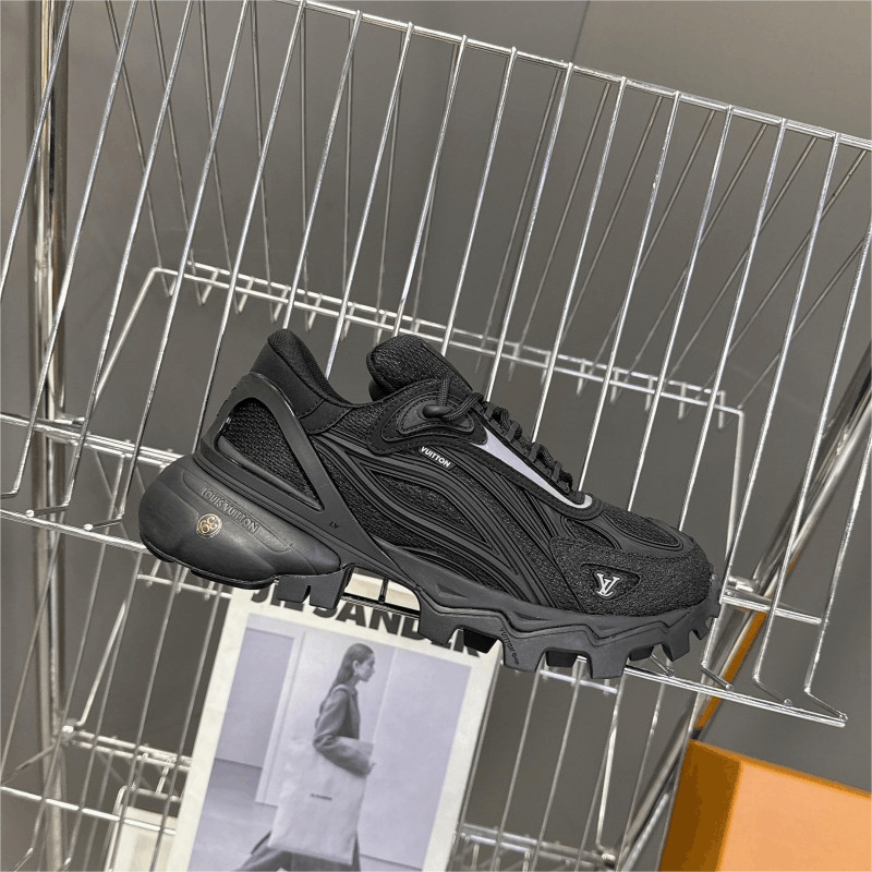 Louis Vuitton Runner Black Fashion Sneakers