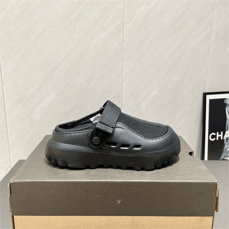 Black Mesh Clog Casual Shoes