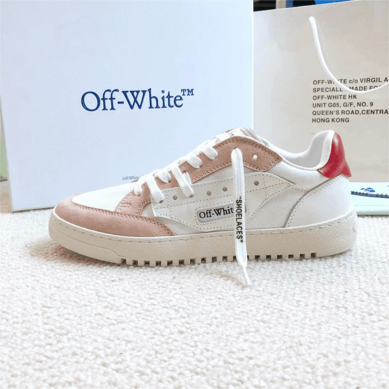 Off-White Diagonal White Pink Red Casual Sneakers