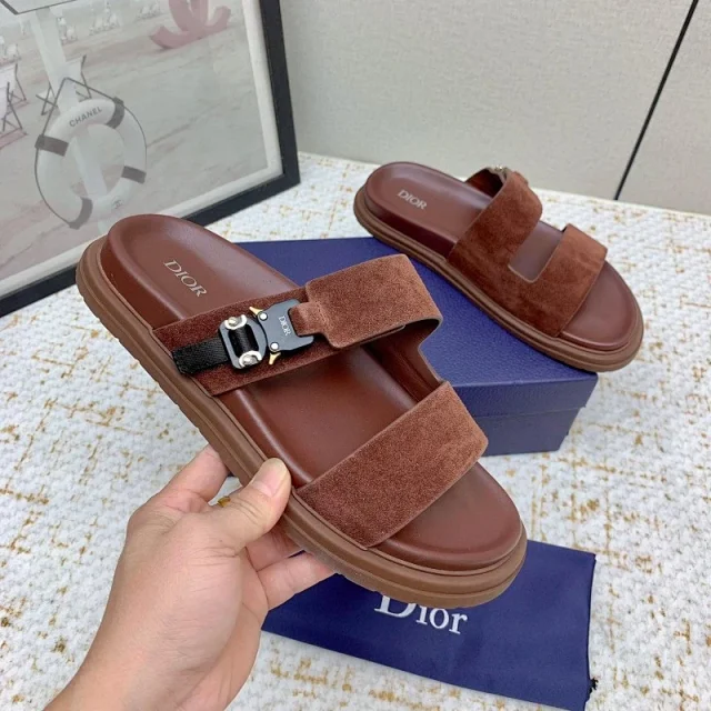 Dior Sandals Two-strap slide with buckle detail product detail image 1