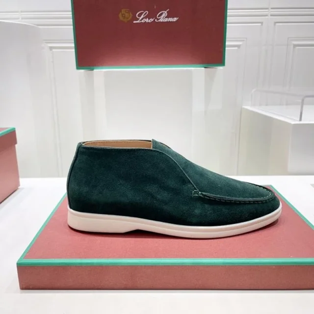 Loro Piana Leather Shoes Open Walk suede ankle loafers product detail image 24