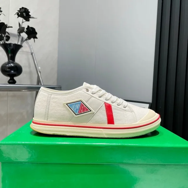 Unbranded Sneakers Low-Top Canvas Lace-Up with Contrast Stripes product detail image 4