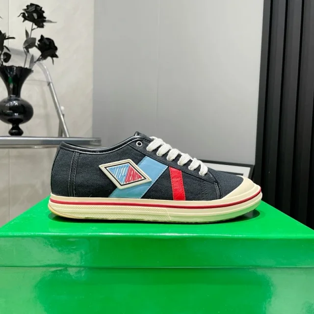 Unbranded Sneakers Low-Top Canvas Lace-Up with Contrast Stripes product detail image 5