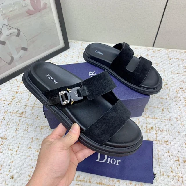 Dior Sandals Double-Strap Buckle Slide product detail image 2