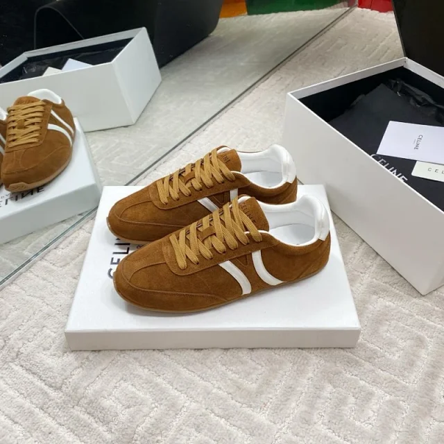 Celine Sneakers Low-top lace-up with contrast side stripes product detail image 5