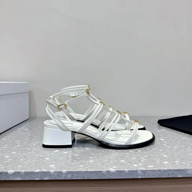 Unbranded Sandals Strappy ankle-buckle block-heel product detail image 1