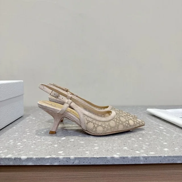 Unbranded High Heels Rhinestone Mesh Pointed-Toe Kitten product detail image 4