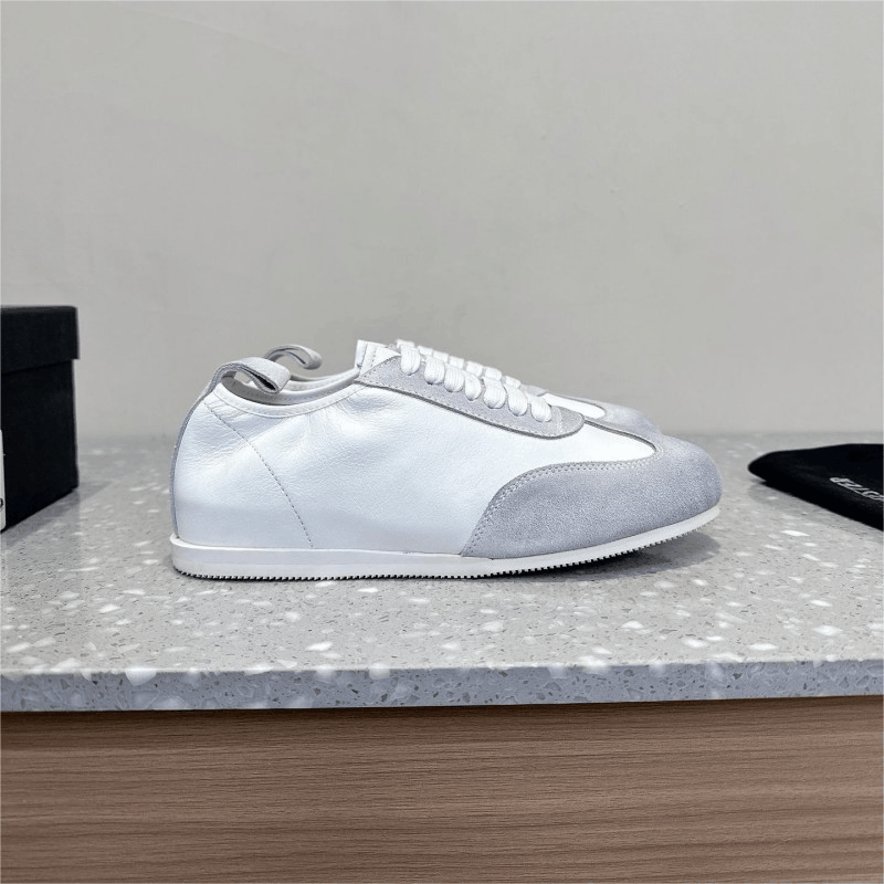 White Leather Casual Sneakers