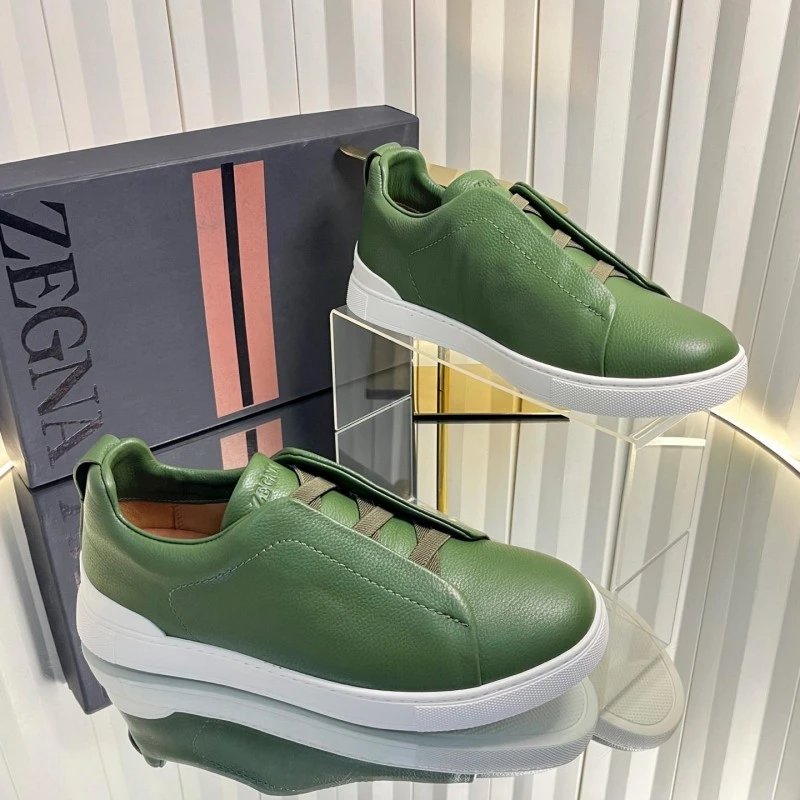 ZEGNA Sneakers Triple Stitch Slip-On — 16