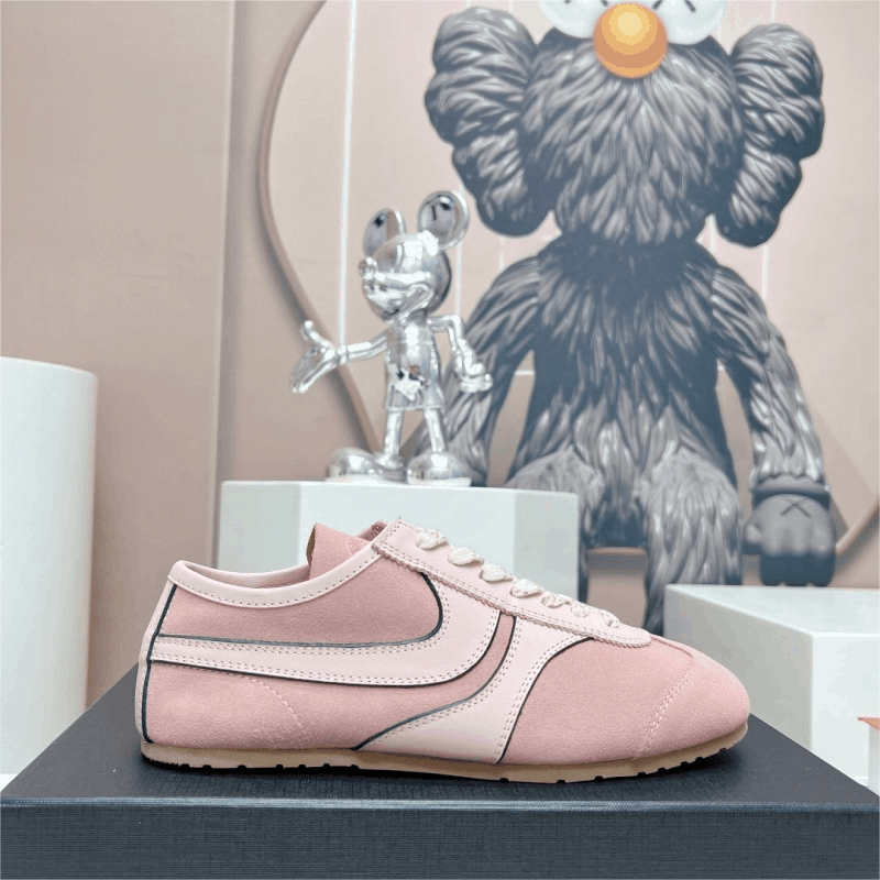 Pink Suede Casual Sneakers