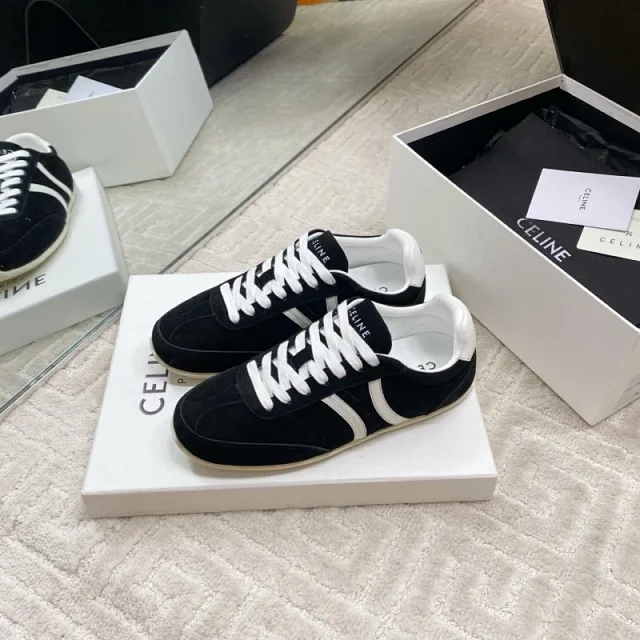 Celine Sneakers Low-top lace-up with contrast side stripes product detail image 7