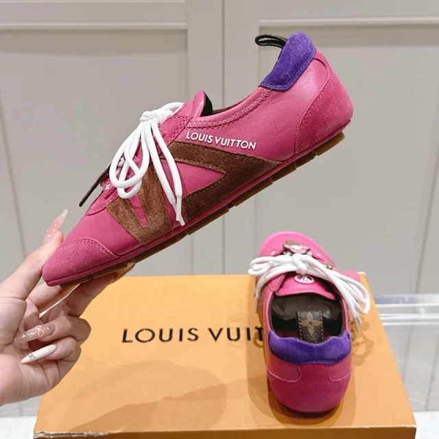 Louis Vuitton Sneakers Sneakerina ballet with ribbon laces and pearl embellishment product detail image 7