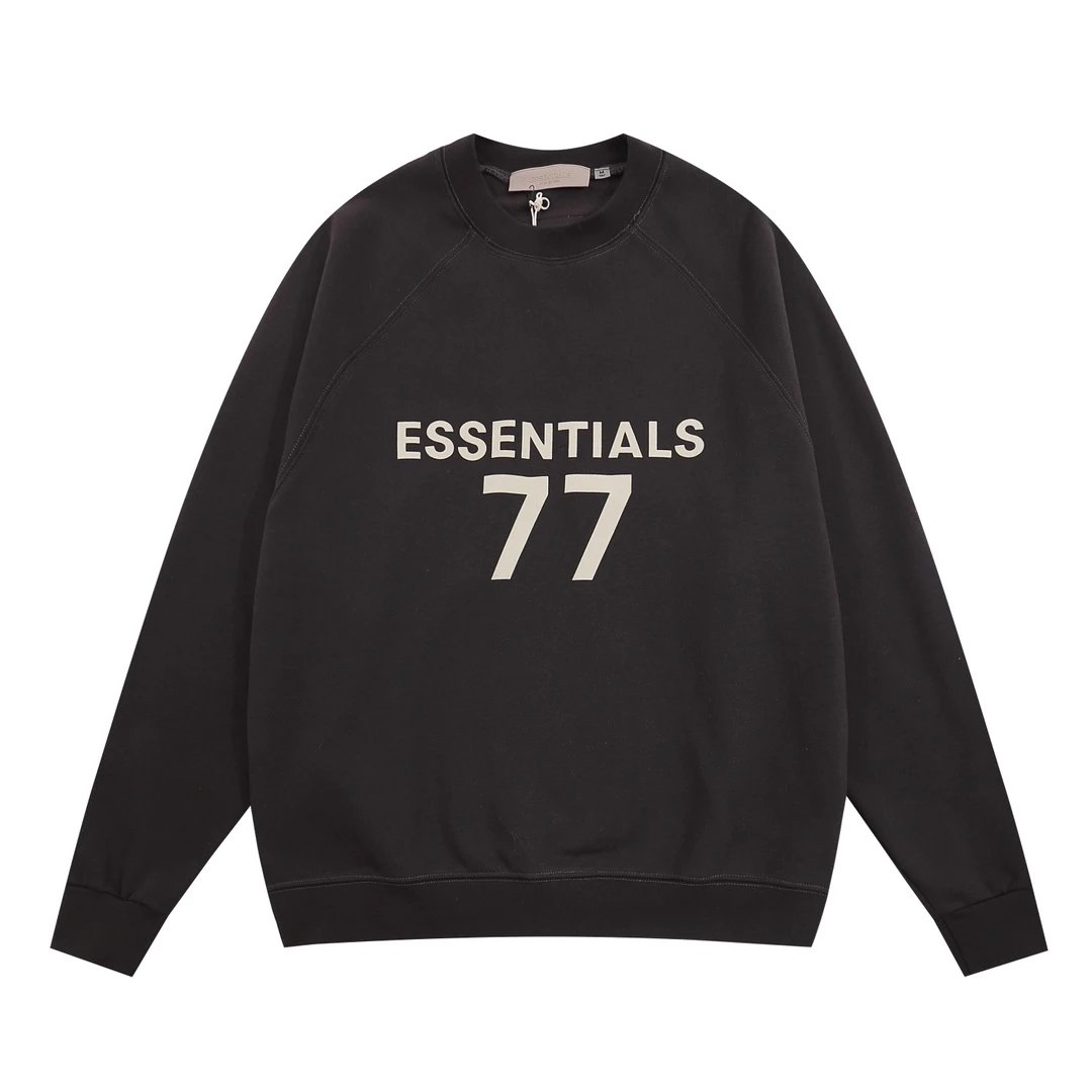 Essentials Black Long Sleeve Sweatshirt