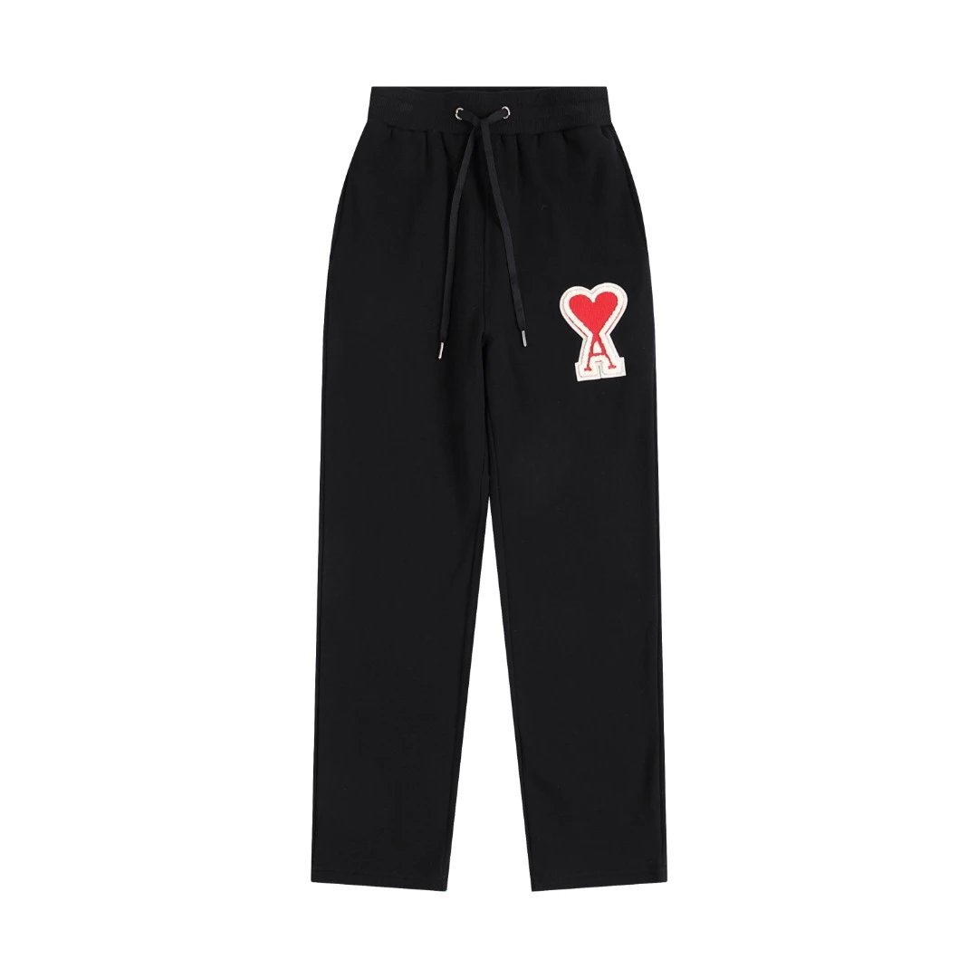 Ami Paris Black Logo Sweatpants