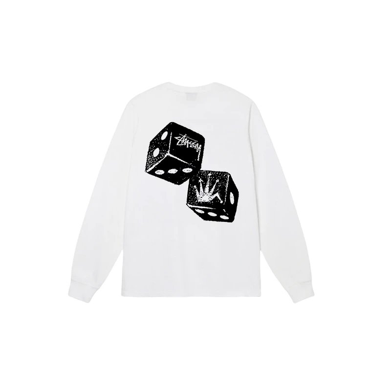 Stussy White Dice Long Sleeve T-Shirt